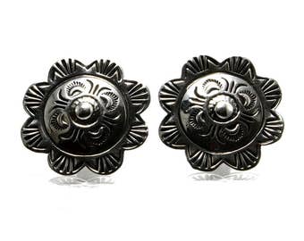 Vintage Southwestern Sterling Silver Horse Bridle Conchos