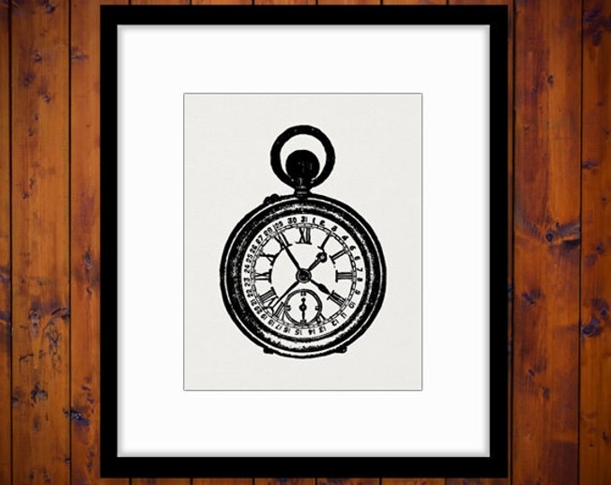 Printable Antique Pocket Watch Graphic Image Pocketwatch Illustration Download Digital Vintage Clip Art Jpg Png Eps HQ 300dpi No.1312