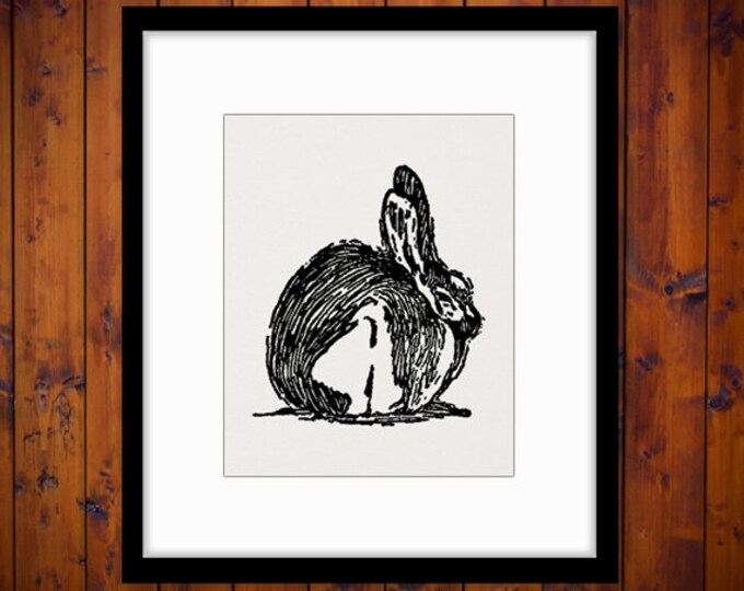 Rabbit Printable Graphic Download Bunny Easter Image Digital HQ 300dpi No.550