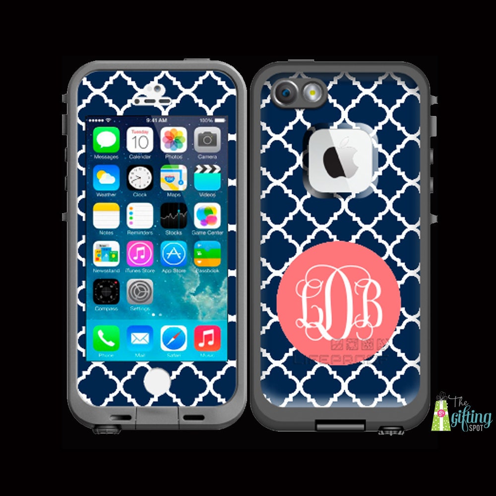 Monogrammed Lifeproof® Phone Case Decal by TheGiftingSpot on Etsy