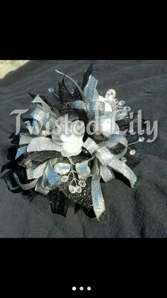 Classic Black Wrist Corsage