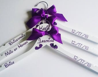 Personalized Disney Bridal Hanger Custom Wedding Hanger Bridal Party Gift Bride Gift Bridesmaid Gift