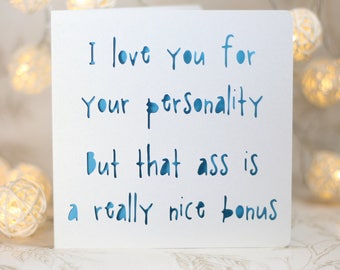silly birthday , funny birthday, Card for him, husband boyfriend birthday, snarky card, sarcastic card,no gift card, snarky birthday card