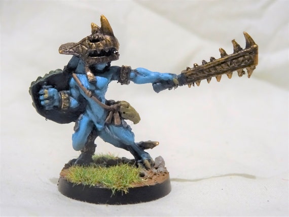 Skink Chief Lizardman Champion Warhammer by ASMiniatureStudio