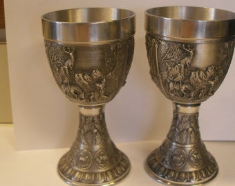 Pewter goblet  Etsy