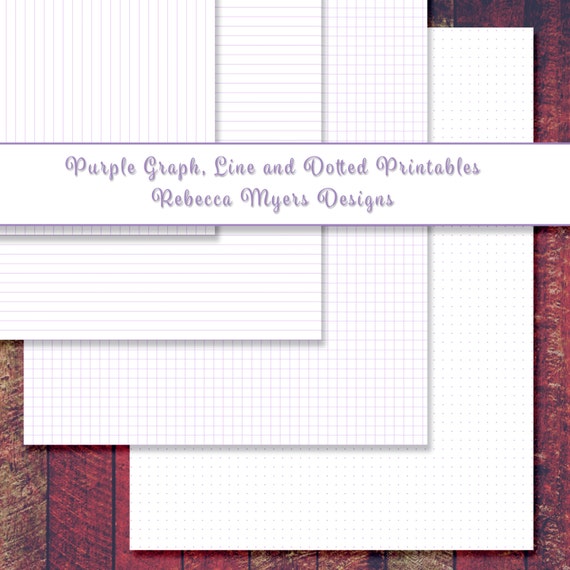 purple graph dot grid lined printable paper