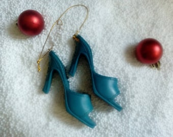ROCKABILLY CHRISTMAS NEW!! Vintage Pinup High Heel Mules Christmas Ornament Deadstock Christmas Tree Decorations Rockabilly Shoes