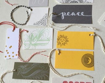 Items similar to Letterpress Gift Tags - Any Occasion Set of 8 on Etsy