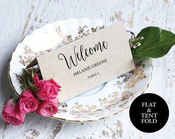 Wedding Place Card Template, Printable Template, Wedding Place Cards, Place Cards Template, Wedding Printable, Instant Download, MM04-1