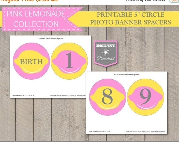 SALE INSTANT DOWNLOAD Pink Lemonade Printable Happy Birthday Banner / Diy Printables / Pink Lemonade Collection / Item #406