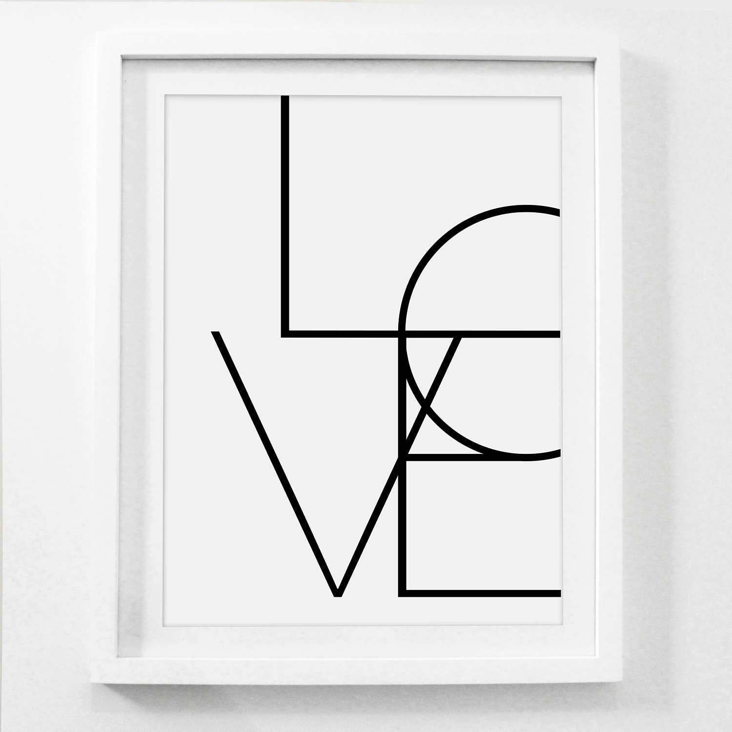 Word Art Typography Wall Art Love Art Poster Word Artwork