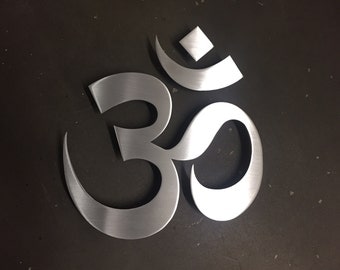 Om Symbol Namaste Metal Wall Art - Wall Art - Metal Wall Decor - Contemporary - Yoga Art - Om Art - Aum Symbol - Silver Wall Art - Modern