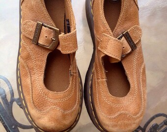 Dr Martens Shoes, Dr Martens Mary Janes, Dr Martens Chunky Shoes, Chunky Mary Janes, Brown Dr Martens, Brown Mary Janes, Dr Martens 6M
