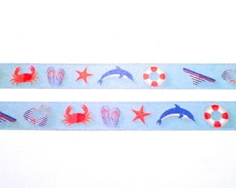 Beach Washi Tape, Washi Tape, Summer Washi, Planner Washi, Planner Tape, Scrapbook Supplies, Travel Journal