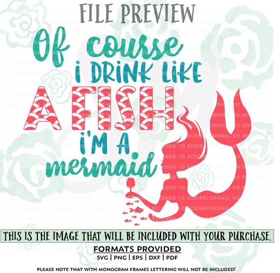 Download Mermaid SVG, Drink Like Fish svg, Mermaid Tail svg, Mermaid Cut File, I'm a Mermaid svg, eps ...