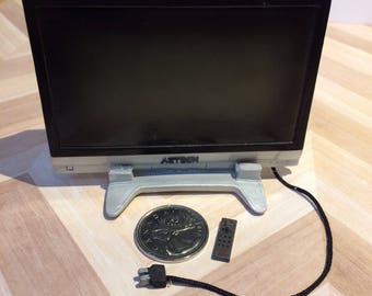 1:12 scale big screen tv with remote