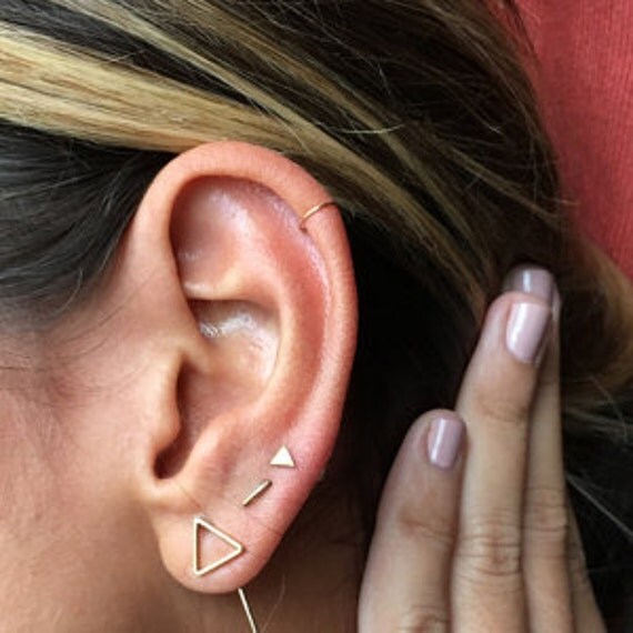 Cartilage Hoop Earrings in 14K Gold Filled Minimalist Mini