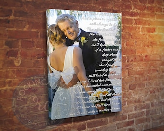 Father of the Bride Gift, Father Daughter Song, Daughter to Father Gift, Father Daughter Dance, Forever Your Little Girl, RockinCanvas