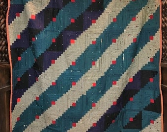 Antique log cabin quilt