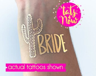 Fiesta bachelorette party // cactus themed gold tattoos // mexico weekend // palmsprings bachelorette // Let's fiesta // cabo // by Tats4now