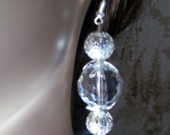 clear glass earring