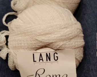 Lang Yarns Roma White Ribbon Yarn