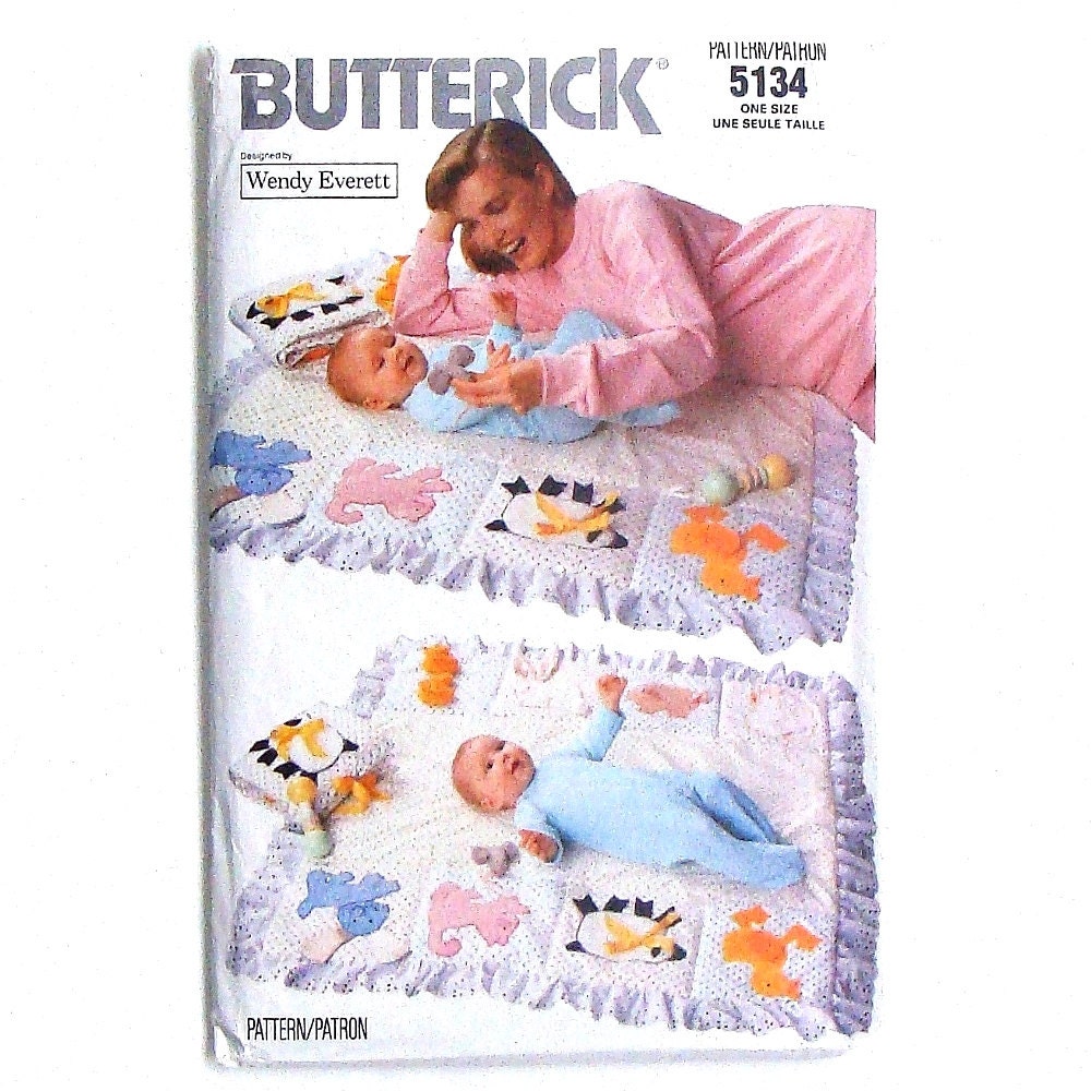 Butterick Baby Quilt And Quilted Book Sewing Pattern #5134 - Uncut And 