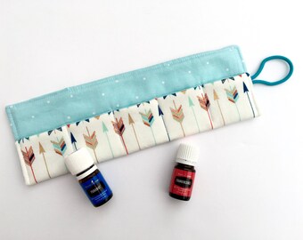 Essential Oil Roll up Carrying Case, Pouch, Bag - EO Travel Case - Essential Oil Organizer - Storage for Oils