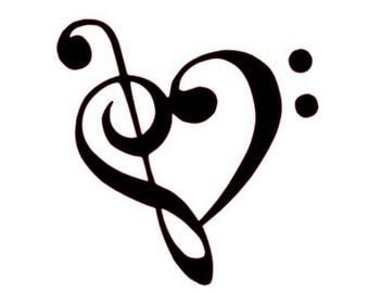  Music note heart Etsy