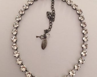 ANY SINGLE COLOR Swarovski Crystal Necklace (8mm) (Adjustable Choker Style or Longer)