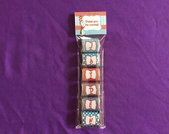 Personalized Dr. Seuss , Cat in the Hat, Hershey Nuggets labels + bags + toppers, Party Favors (good for 10 sets of favors)