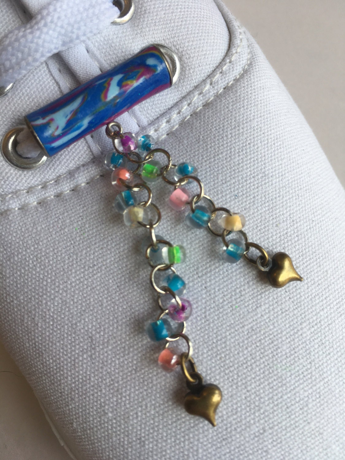 Shoelace tags shoelace charms European style bead Polymer