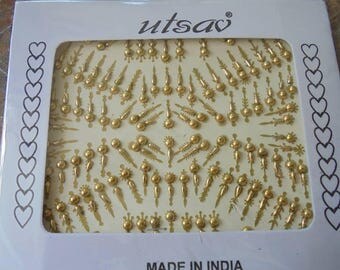 1 huge sheet of Bindis with approx. 75 pc India Hippie Bollywood Hinduism Hindu Psy Trance Temporary Tatoo Handmade N4