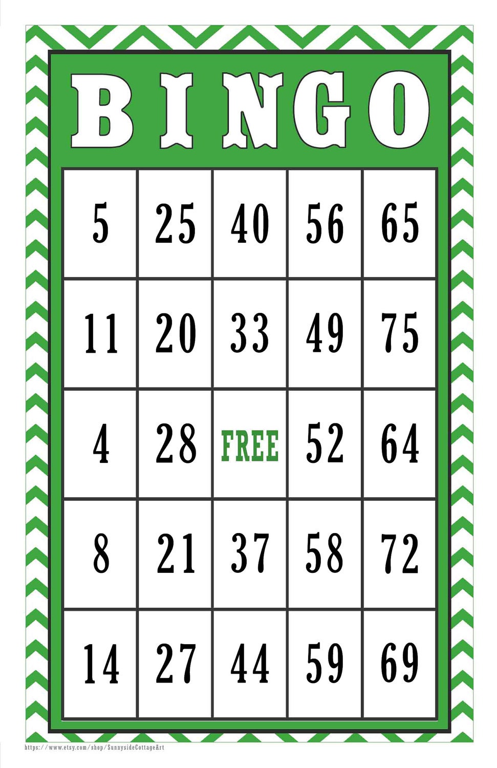 30 card BINGO game St. Patrick's Day bingo by SunnysideCottageArt