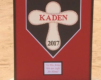 Baseball Cross, team memorabilia, baptism, baseball decor, personalized baseball, ball life, ball trophy, first communion, graduation gift