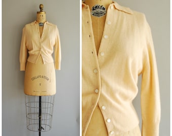 Melba cardigan • 1950s cashmere sweater