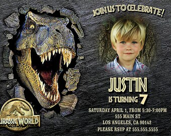 Jurassic World Invitation, Jurassic World digital file