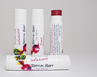 All Natural Botanical Infusions Tinted Lip Balm, Lipstick, Radical Beet, Lip Balm, Sun Protection, Lip Gloss, Skincare, lip SPF