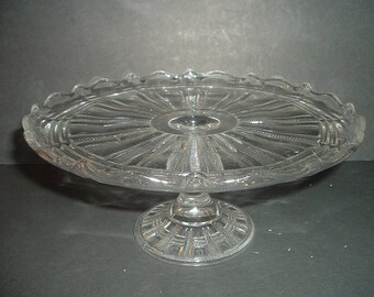Vintage Pattern Glass Cakestand
