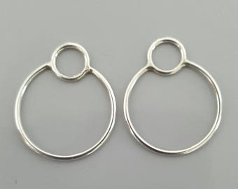 Handmade Sterling Silver Earring Connectors, Smaller Size - 1 Pair