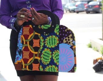 Sac à main en pagne africaine forme originale