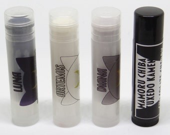 Sailor Moon Moon Cats & Tuxedo Kamen Inspired Lip Balms, Set of Four or Individuals