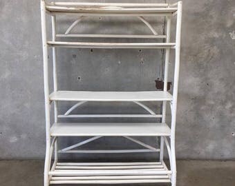 Vintage Rattan Shelving Unit (ERQ713)