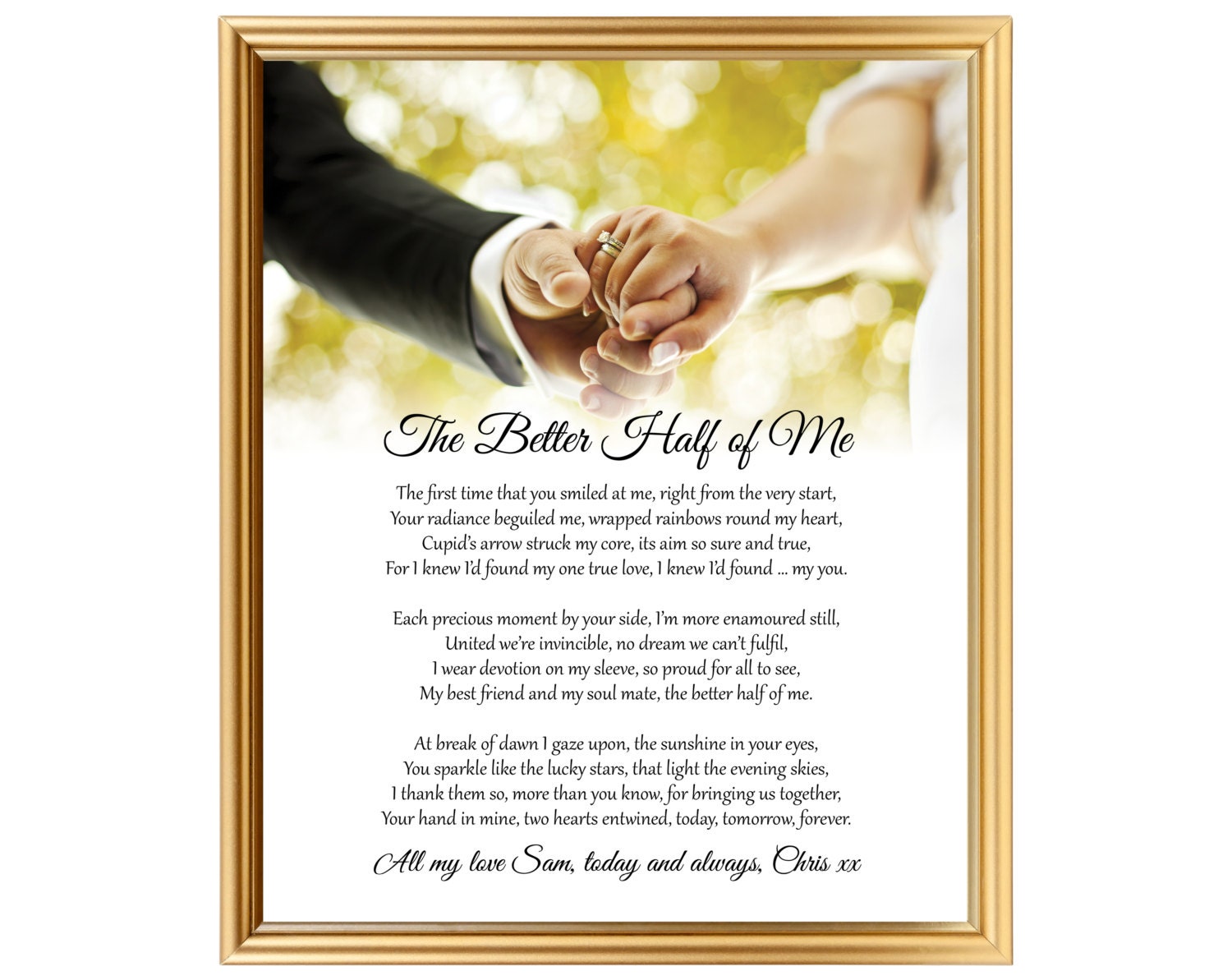 Gift for Wedding Anniversary Poem For Him Her For Wife For