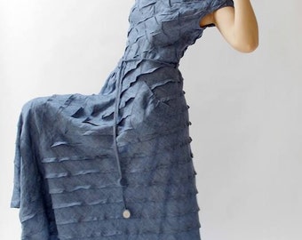 Unique Dress for Women / Linen Dress / Elegant Dresses / Beach Dress / Linen Clothing / Cocktail Dress / Custom Dress / Blue Dress / Tunic