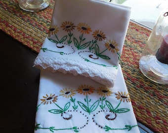 Folk Daisy Vintage Pillowcases