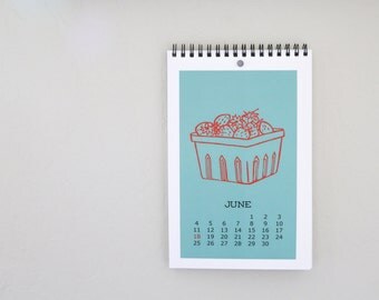 50% OFF!! 2017 Farmers Market Petite Wall Calendar