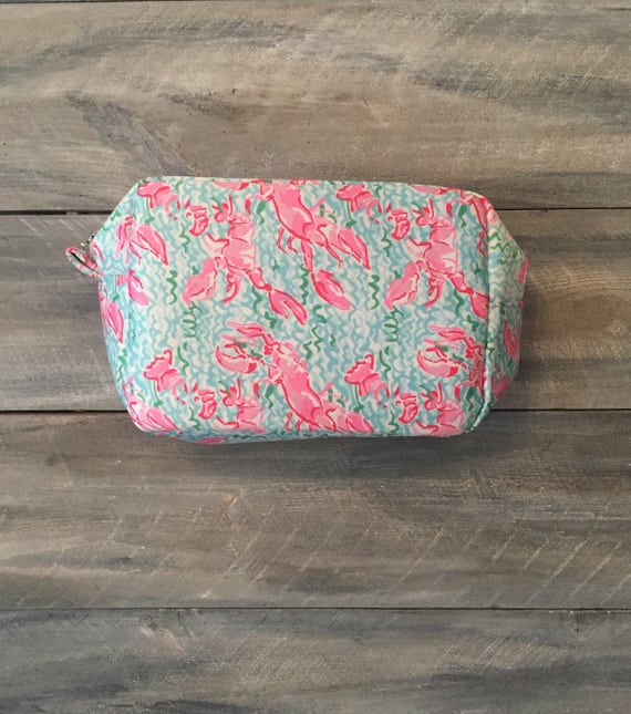 Lilly Pulitzer Inspired Cosmetic Bag Monogram Tote