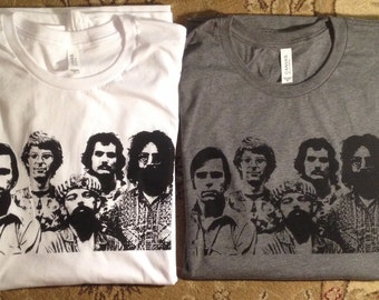 Grateful Dead t- shirt screen print Jerry Garcia Bob Weir Phil Lesh Mickey Billy Phish