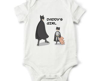 Batman baby girl bodysuit, Funny girl gift, Daddy's girl bodysuit, Baby girl clothes, Father's Day girl outfit, baby shower gift,Girl romper